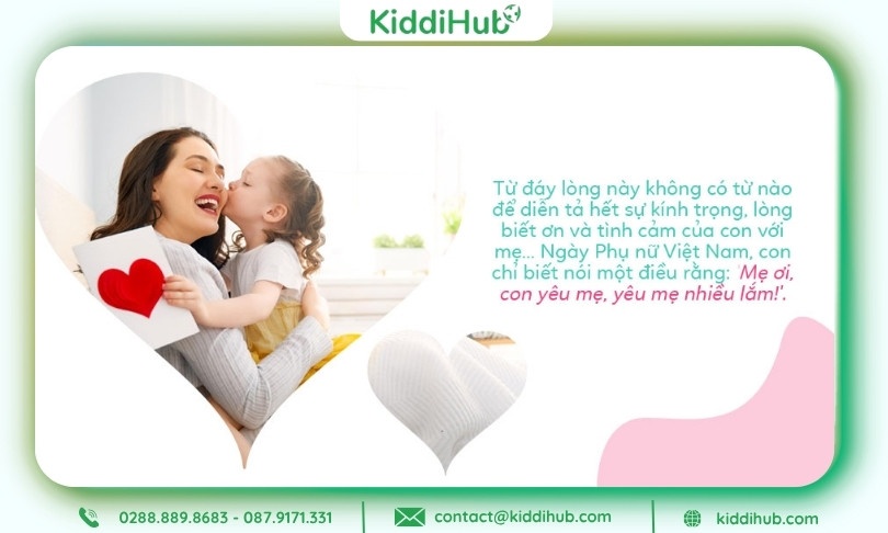 Thiệp 20/10 mầm non – Kết hợp ảnh bé tạo kỷ niệm đáng nhớ