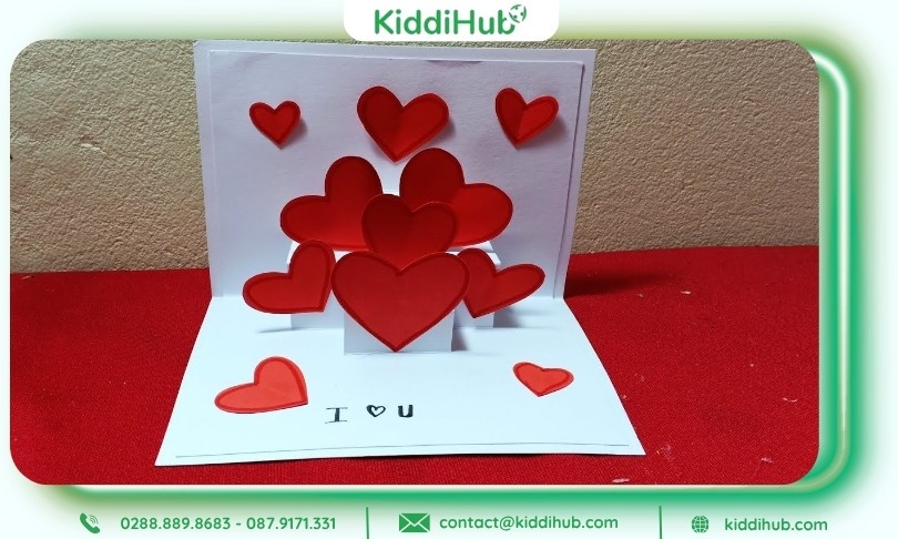 Cách làm thiệp 20/10 trái tim 3D nhanh đẹp và độc đáo