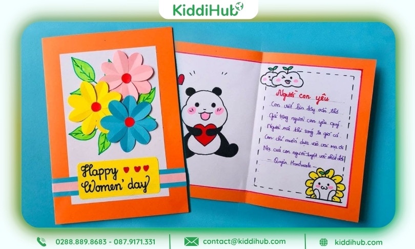 Cách làm thiệp 20/10 nhiều màu sắc tạo cảm giác vui tươi