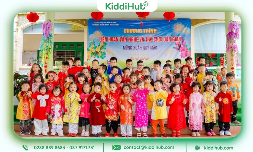 Lời dẫn chương trình Tết cho trẻ mầm non lan tỏa sắc xuân đến lớp học