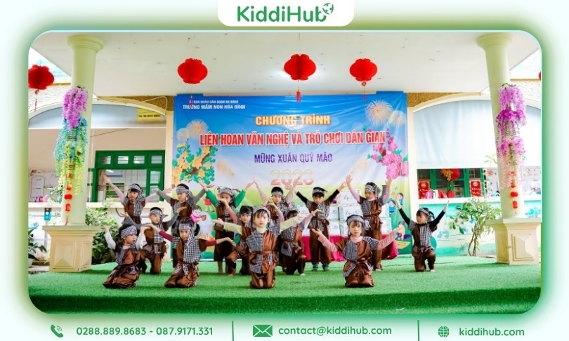 Lời dẫn chương trình tết cho trẻ mầm non đồng hành cùng trẻ em đón Tết