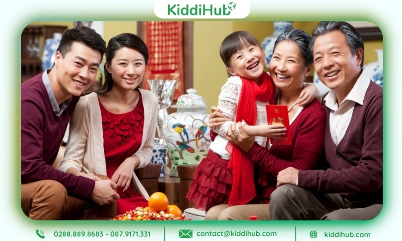 Hình ảnh Tết âm lịch 2026 gia đình đoàn viên, ấm áp tình thương