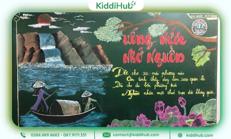 Trang trí bảng 20 11 với ý tưởng “Thầy cô trong tim em”