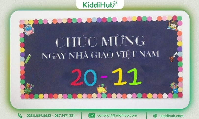 Hướng dẫn trang trí bảng 20 11 đẹp và dễ thực hiện