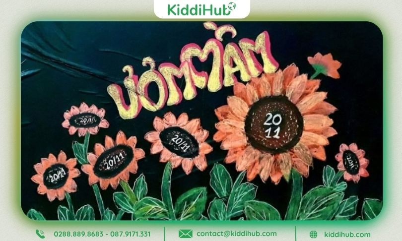 Trang trí bảng 20 11 mầm non độc đáo