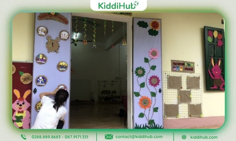 Trang trí cửa lớp mầm non ngày 20 11 – Điểm nhấn chào mừng