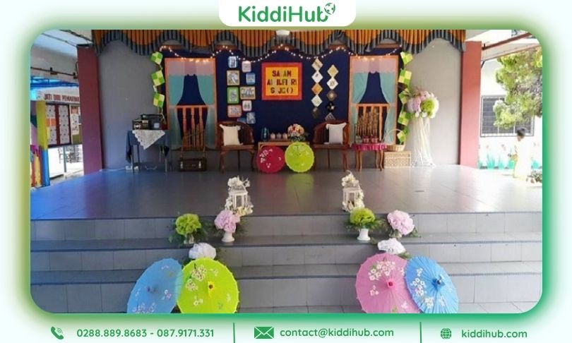 Decor trường mầm non mừng 20 11 siêu đáng yêu