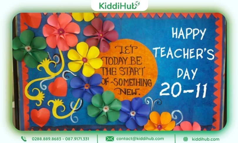 Làm bảng chào mừng 20 11 trường mầm non độc đáo