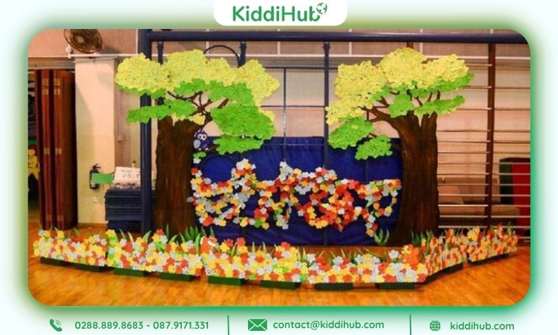 Trang trí trường mầm non chào mừng 20 11 – Thay lời cảm ơn thầy cô