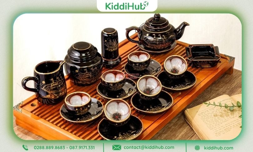 Bộ ấm trà Bát Tràng – Món quà truyền thống mang đậm nét văn hóa Việt