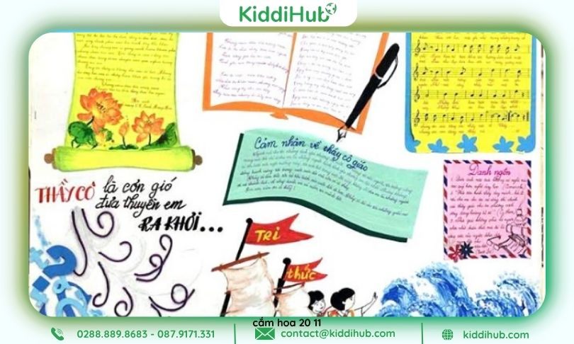 Mẫu báo tường 20 11- Chuyến đò vượt sóng