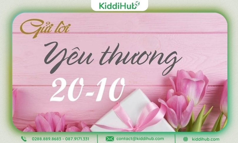 Hình hoa 20/10 gửi lời yêu thương