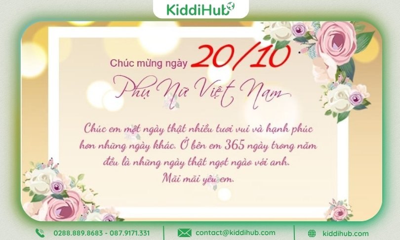 Ảnh cùng lời chúc ý nghĩa khiến ngày 20/10 càng thêm đáng nhớ