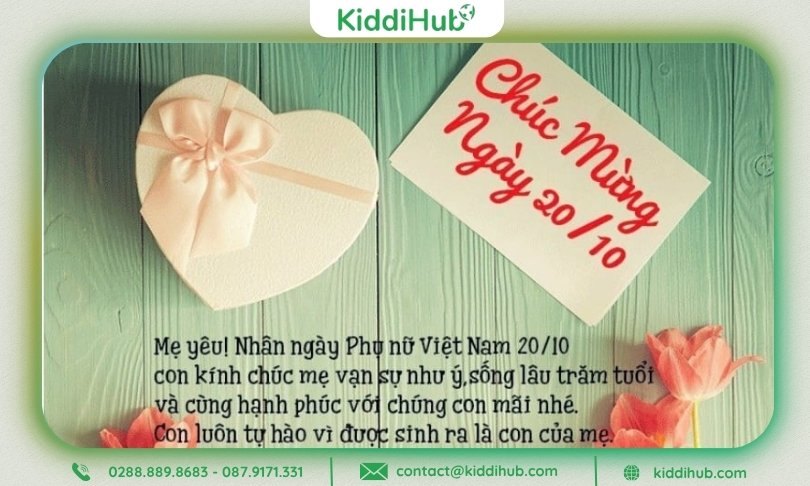 Hình ảnh chúc mừng 20/10 là minh chứng cho tấm lòng chân thành