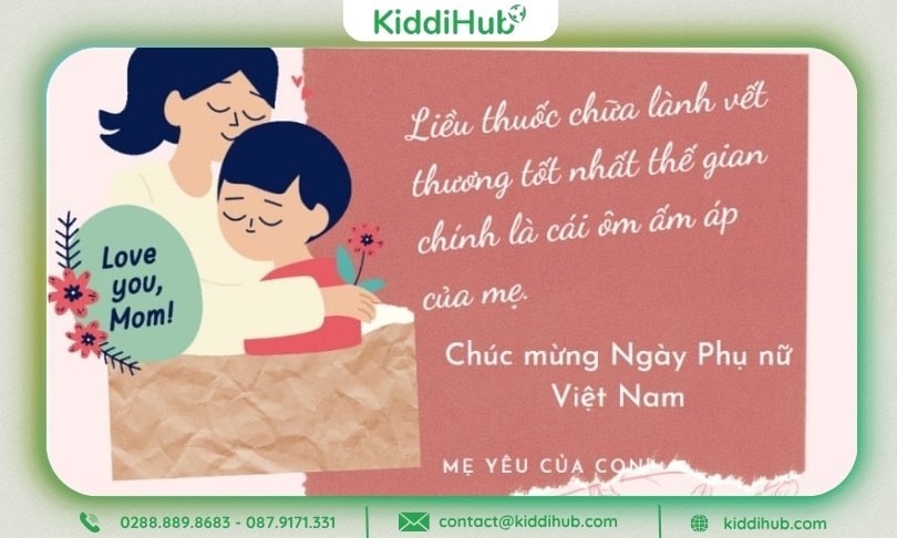 Hình ảnh 20/10 khiến mẹ cảm nhận trọn vẹn tình yêu chân thành