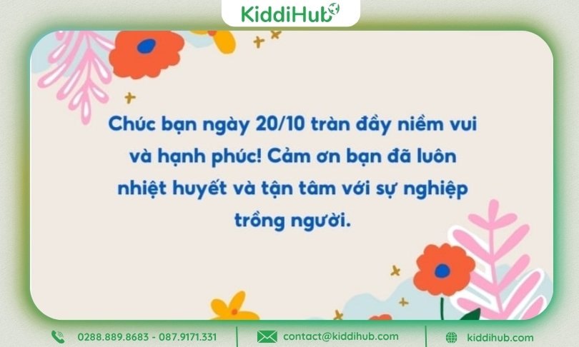 Ảnh chúc mừng ngày 20/10 làm cho tình bạn trở nên bền chặt và ấm áp hơn