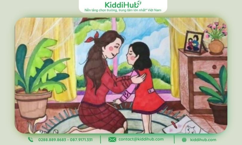 Tranh 20/10 sáng tạo của học sinh