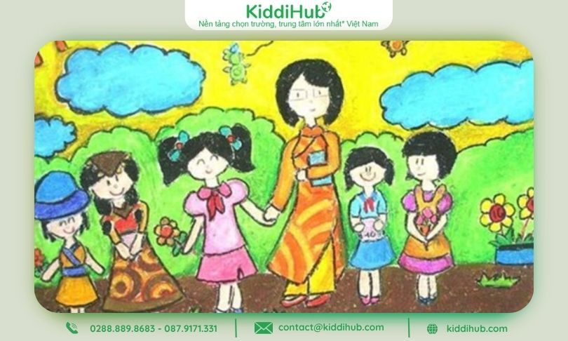 Vẽ cô giáo của em – Nét vẽ tri ân ngày 20/10