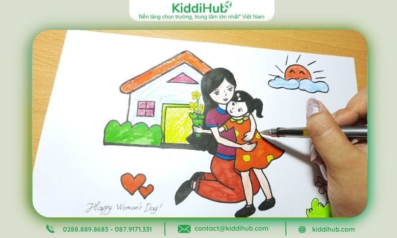 Mẹ là bông hoa đẹp nhất – Vẽ tranh 20/10 đầy xúc động