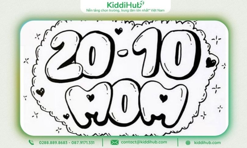 Tranh tô màu thiệp 20/10