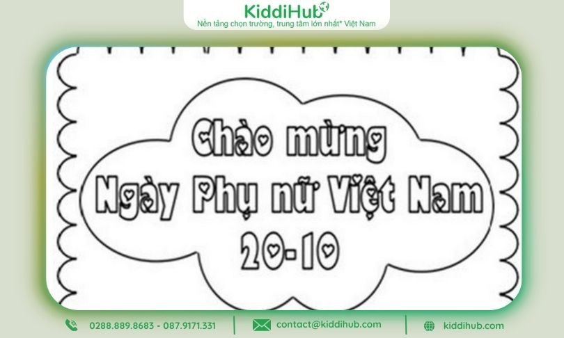 Hình tô màu thiệp 20/10