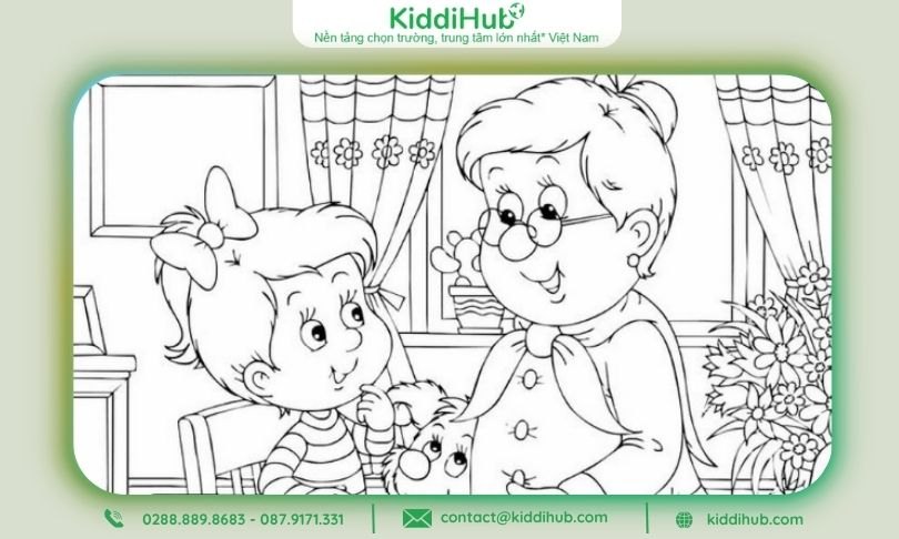 Tranh tô màu ngày 20/10 ý nghĩa – Dạy trẻ biết yêu thương và tri ân