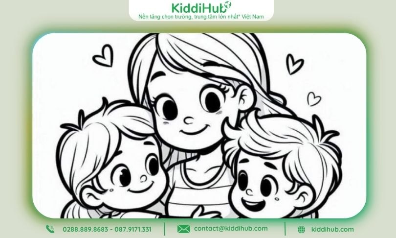 Tranh tô màu ngày 20/10 – Quà tặng mẹ thật ý nghĩa