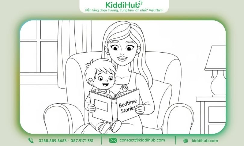 Tranh tô màu ngày 20/10 – Khoảnh khắc yêu thương bất tận