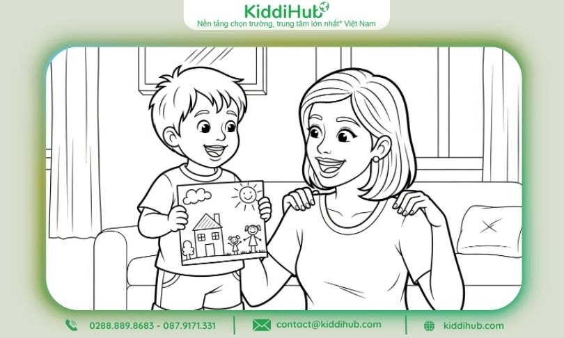 Tranh tô màu ngày 20/10 – Món quà nhỏ chứa chan tình cảm