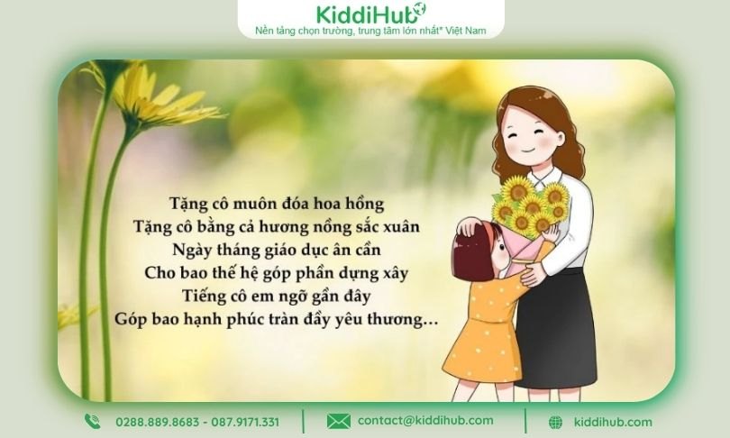 Thơ 20/10 tặng cô giáo – Tri ân người lái đò