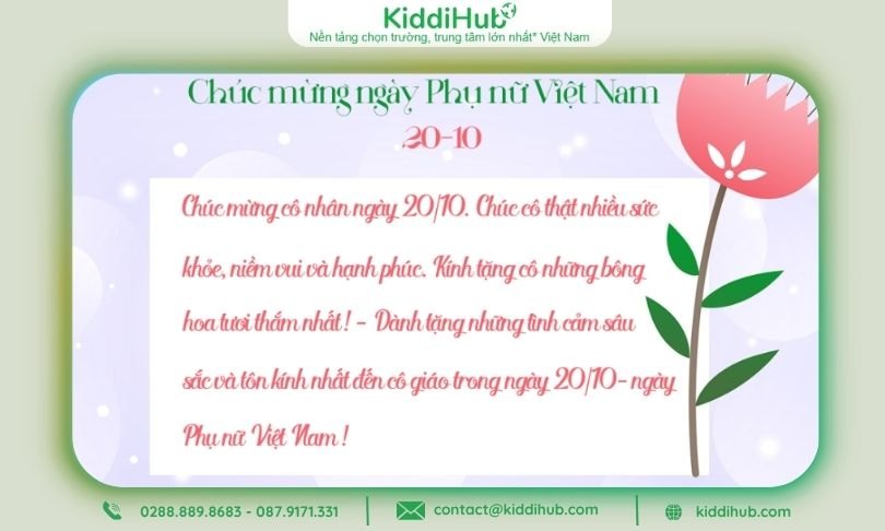 Gợi ý những bài thơ về 20/10 cho trẻ mầm non