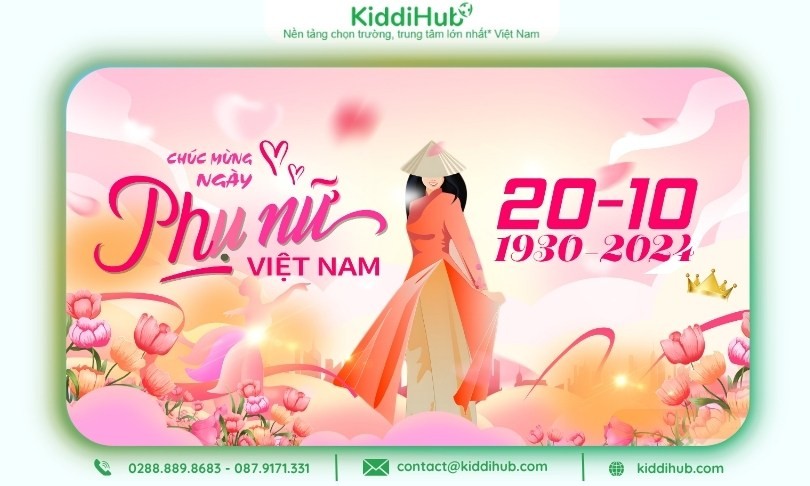 Màu sắc và họa tiết trên nền 20/10 nên kết hợp hài hòa, có điểm nhấn ấn tượng
