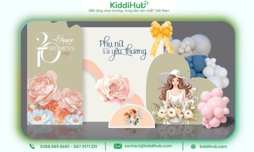 Hình nền ngày 20/10 trang nhã, thanh lịch