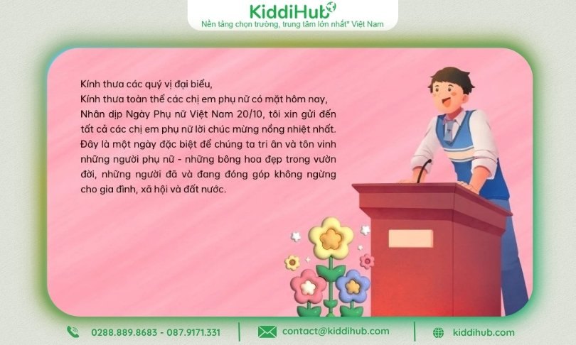 bài phát biểu chúc mừng 20/10