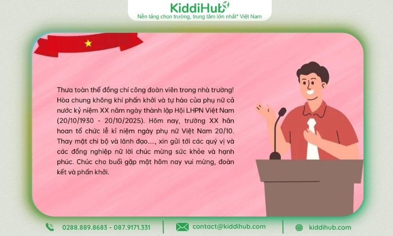 bài phát biểu chúc mừng 20/10