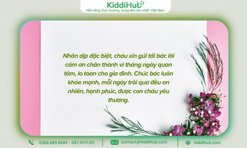 Lời chúc 20/10 cho bác gái dài, sâu sắc