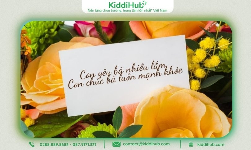 Hoa tươi & thiệp chúc bà 20/10 viết tay