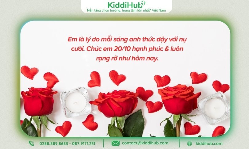 Lời chúc 20/10 cho người yêu lãng mạn & ngọt ngào