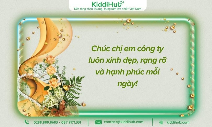 Lời chúc dành cho chị em công ty ngắn gọn