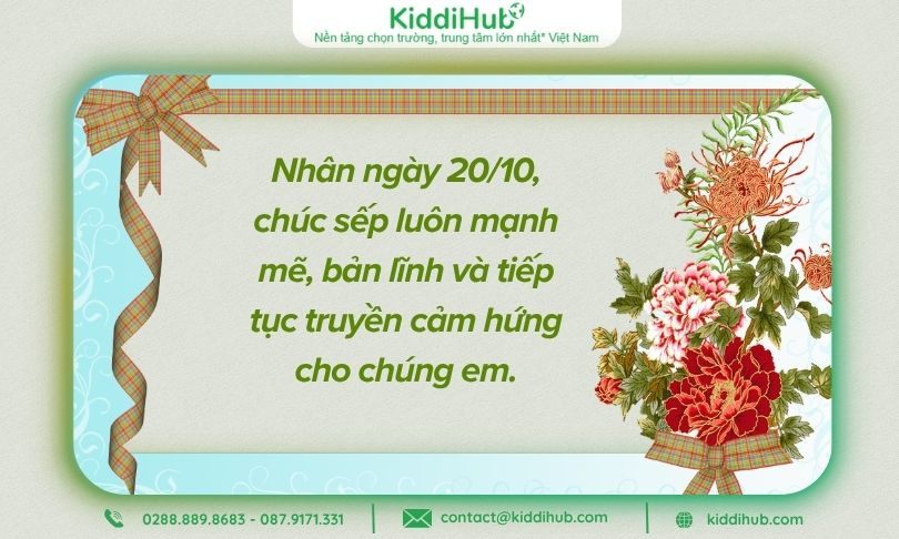 Lời chúc 20/10 cho sếp nữ ấn tượng, đặc sắc