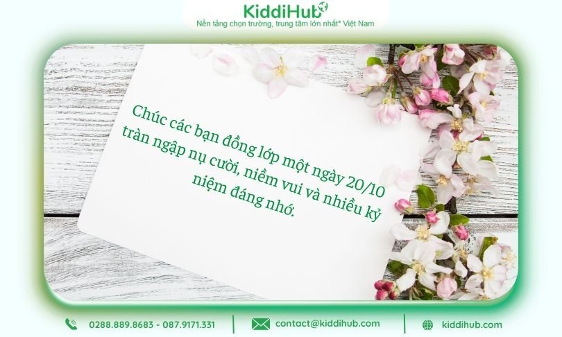 Lời chúc 20/10 cho bạn bè cùng lớp đơn giản nhưng ai nghe cũng ấm lòng