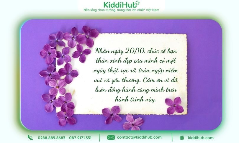 Gắn kết bền chặt bằng câu chúc 20/10 bạn thân chân thành