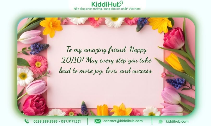 Lời chúc 20/10 bằng tiếng Anh ngắn gọn nhưng ấm lòng