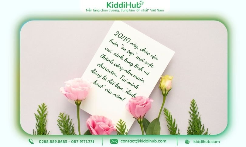 Chúc 20/10 bạn thân kèm quà tặng giúp gắn kết tình bạn thêm bền chặt