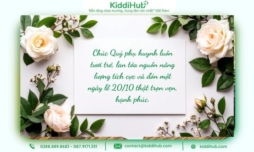 Niềm vui trọn vẹn khi giáo viên gửi lời chúc 20/10 cho phụ huynh
