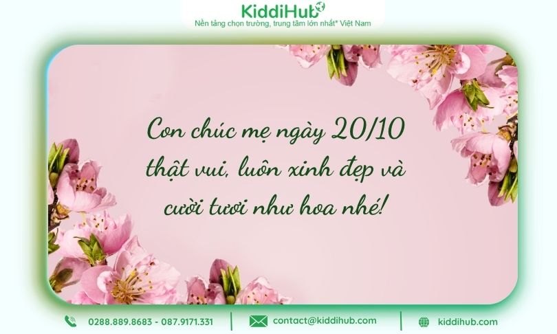 Thông điệp ấm áp lời chúc 20/10 phụ huynh