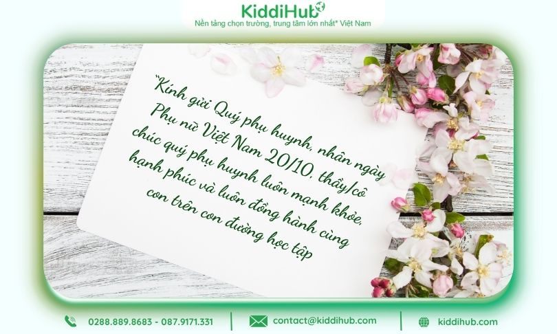 Lời chúc 20/10 dành cho phụ huynh hay, ấn tượng, ý nghĩa nhất