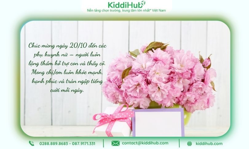 Niềm vui ấm áp lời chúc 20/10 cho phụ huynh