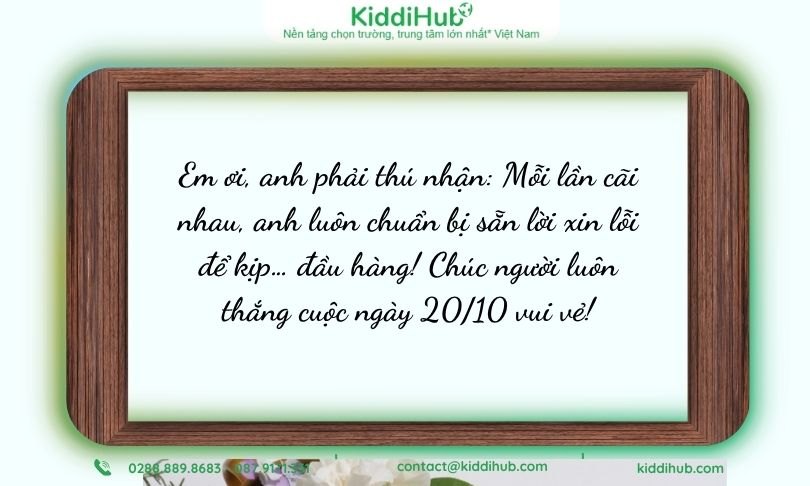 Gửi câu chúc 20/10 cho vợ bằng lời ca tràn yêu thương