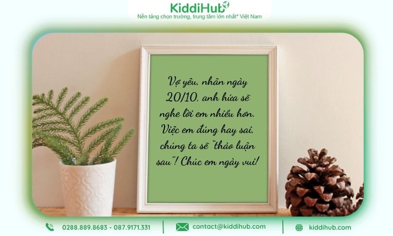 Câu chúc 20/10 hài hước cho vợ siêu lầy lội, đáng nhớ